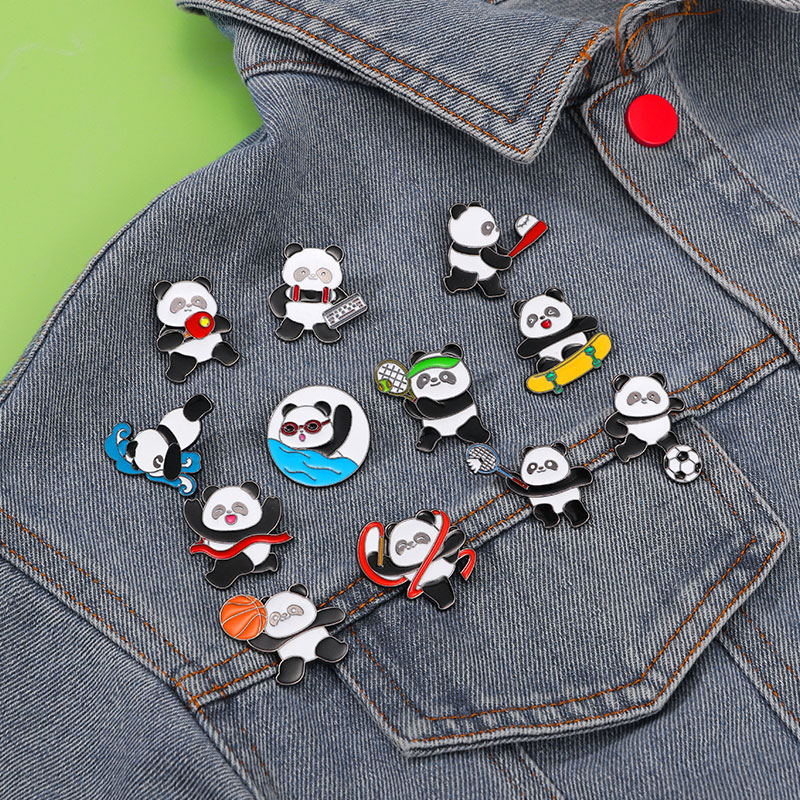 Table Tennis Cartoon - Broches en émail thème KrasnoSports, épingle