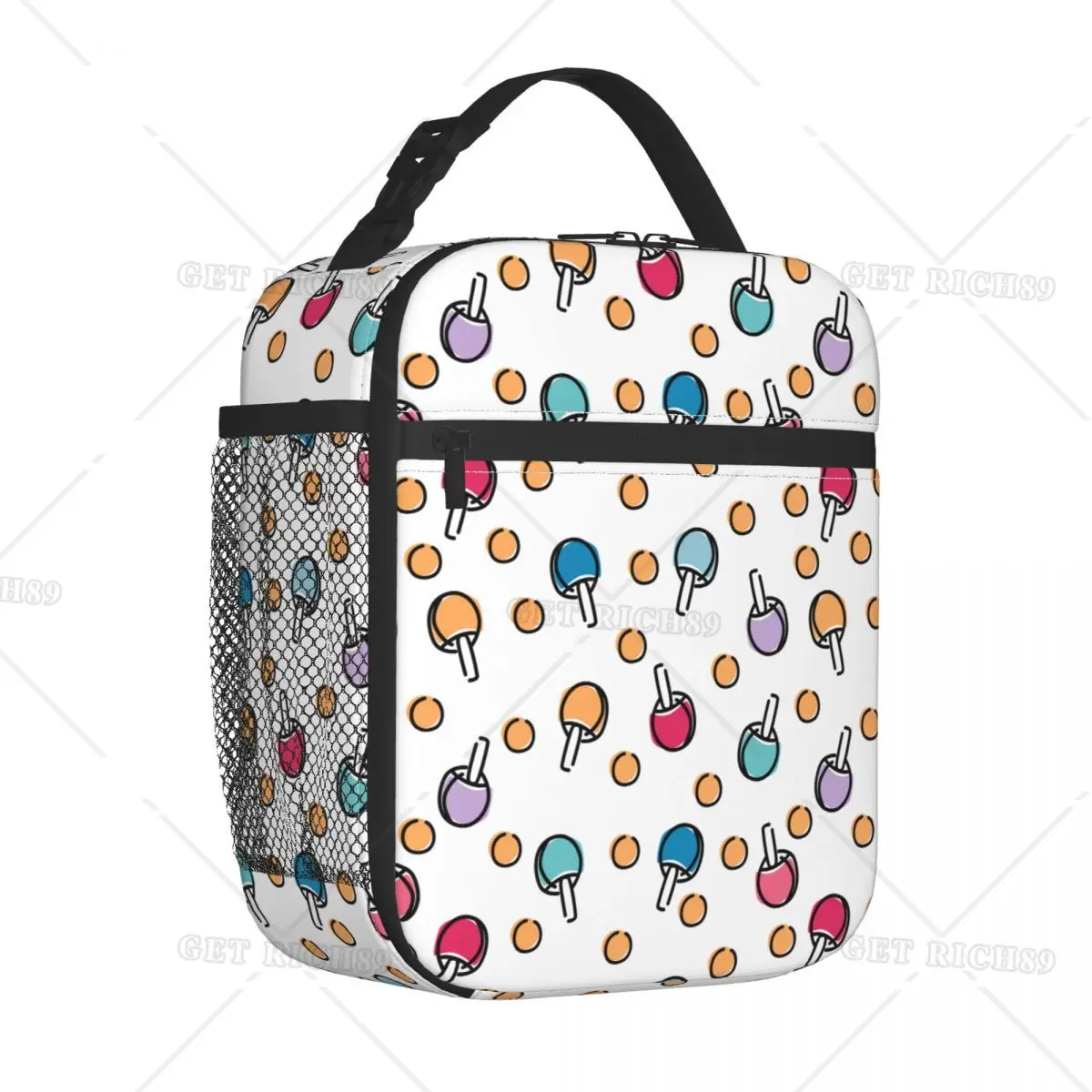 Table Tennis Cartoon - Sac Isotherme pour Déjeuner avec Motif