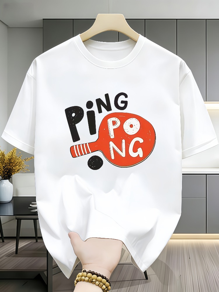 T-shirt en coton décontracté p - Table Tennis Graphics avis et prix